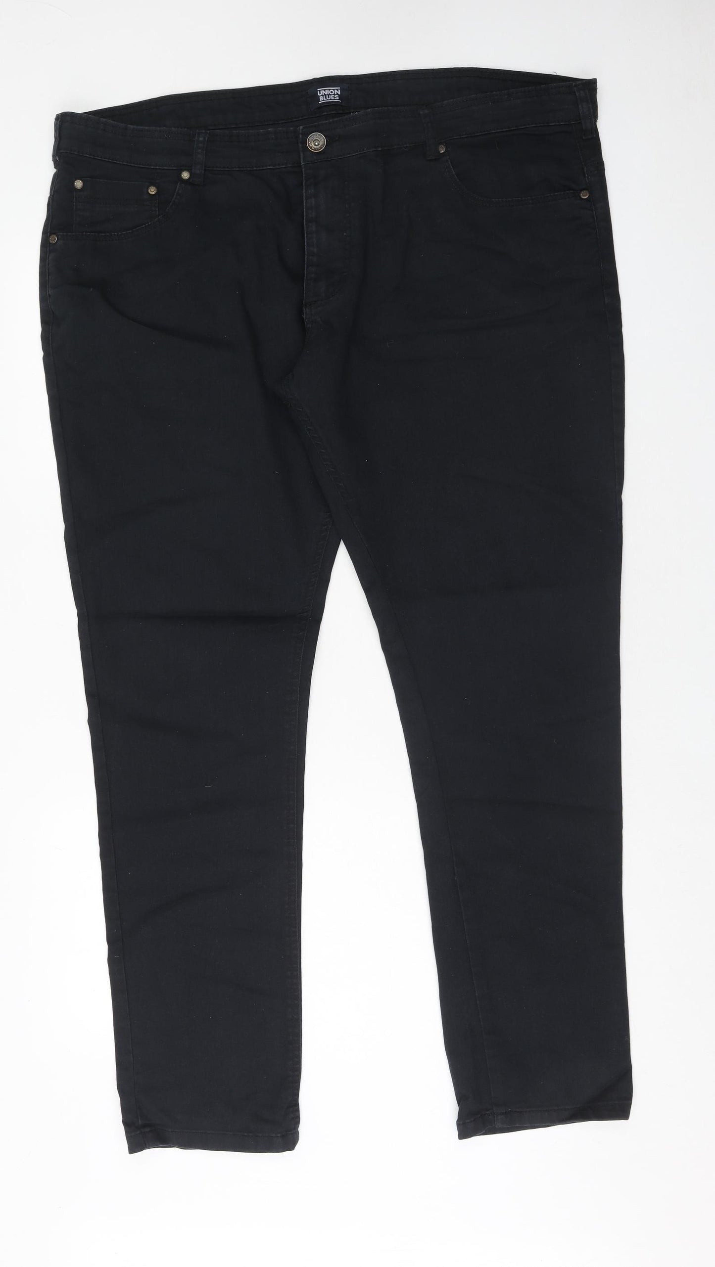 Union blues Mens Blue Cotton Skinny Jeans Size 46 in Regular Zip