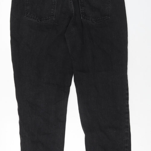 Waven Womens Black Cotton Mom Jeans Size 14 Regular Zip