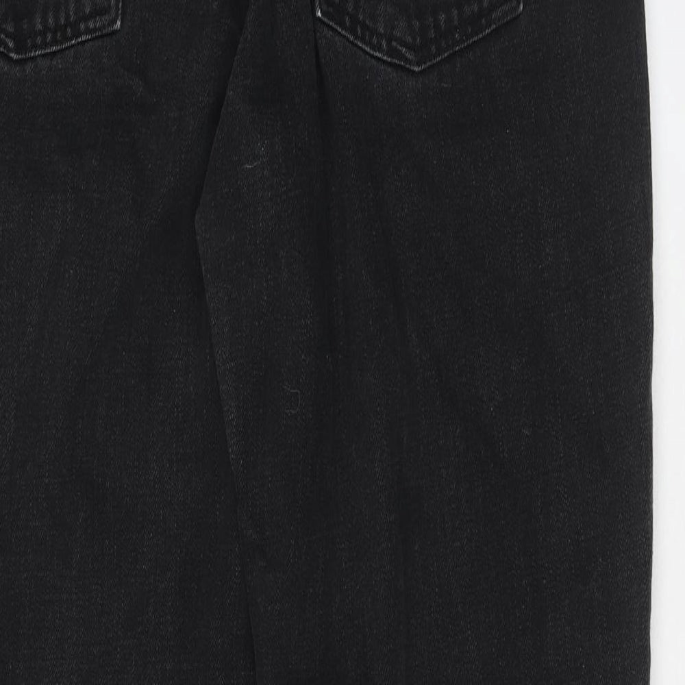 Waven Womens Black Cotton Mom Jeans Size 14 Regular Zip