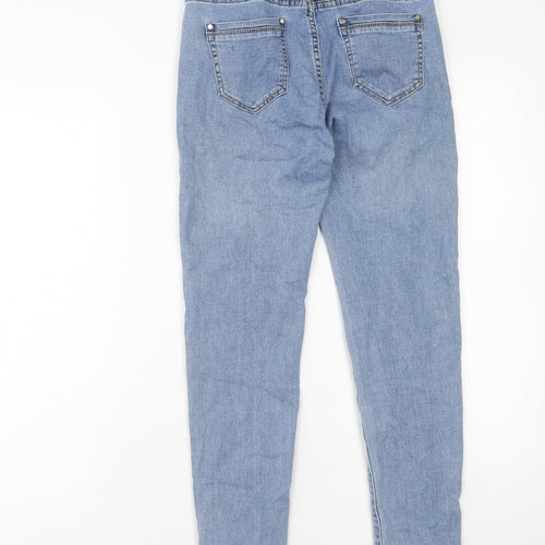Voggo Womens Blue Cotton Skinny Jeans Size 8 Regular Zip