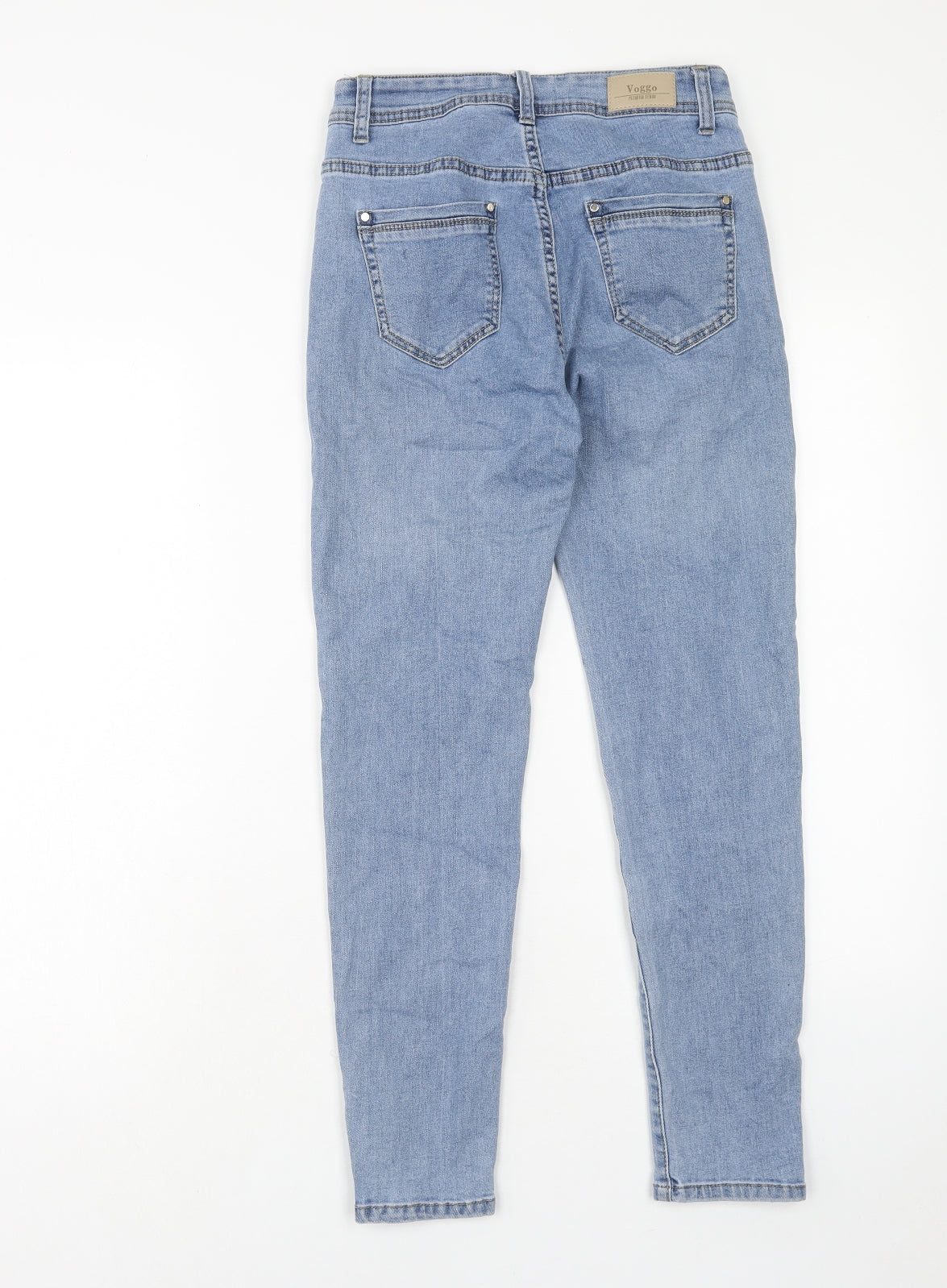 Voggo Womens Blue Cotton Skinny Jeans Size 8 Regular Zip