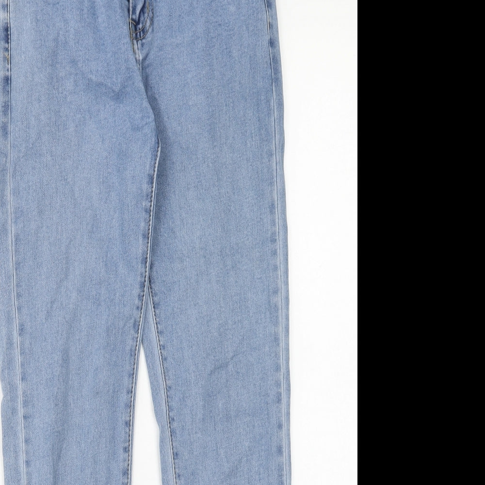 Voggo Womens Blue Cotton Skinny Jeans Size 8 Regular Zip