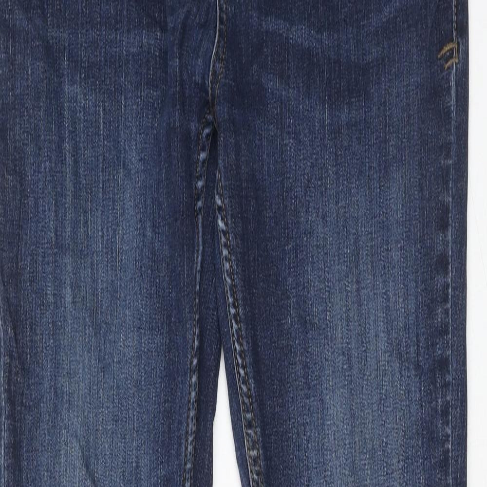 Fat Face Womens Blue Cotton Skinny Jeans Size 10 Regular Zip