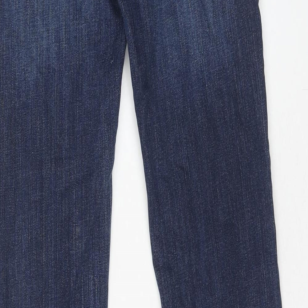 Fat Face Womens Blue Cotton Skinny Jeans Size 10 Regular Zip
