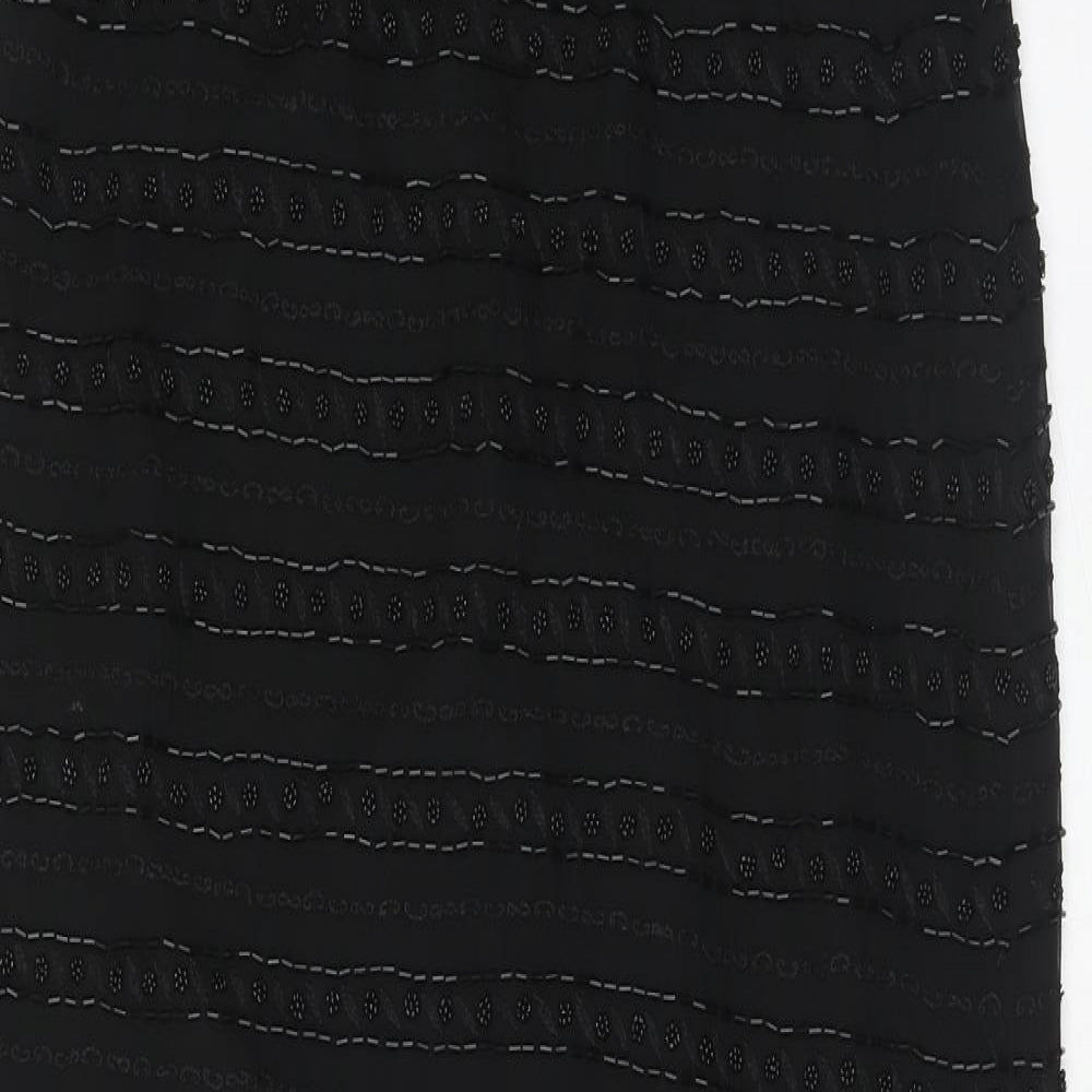 Monsoon Womens Black Polyester Straight & Pencil Skirt Size 10 Zip