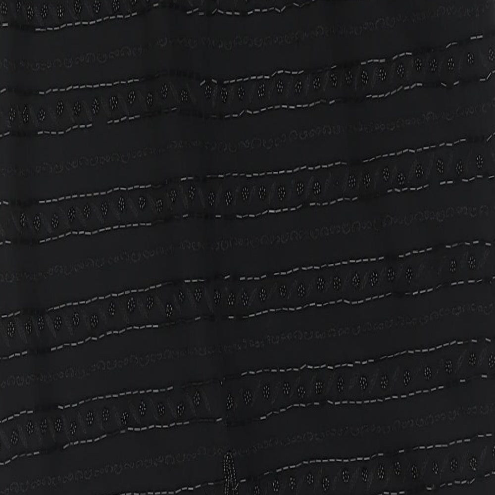 Monsoon Womens Black Polyester Straight & Pencil Skirt Size 10 Zip