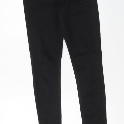 Topshop Womens Black Cotton Skinny Jeans Size 28 in L32 in Regular Zip