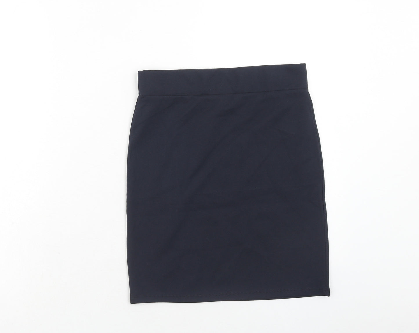 George Womens Blue Polyester Straight & Pencil Skirt Size 8