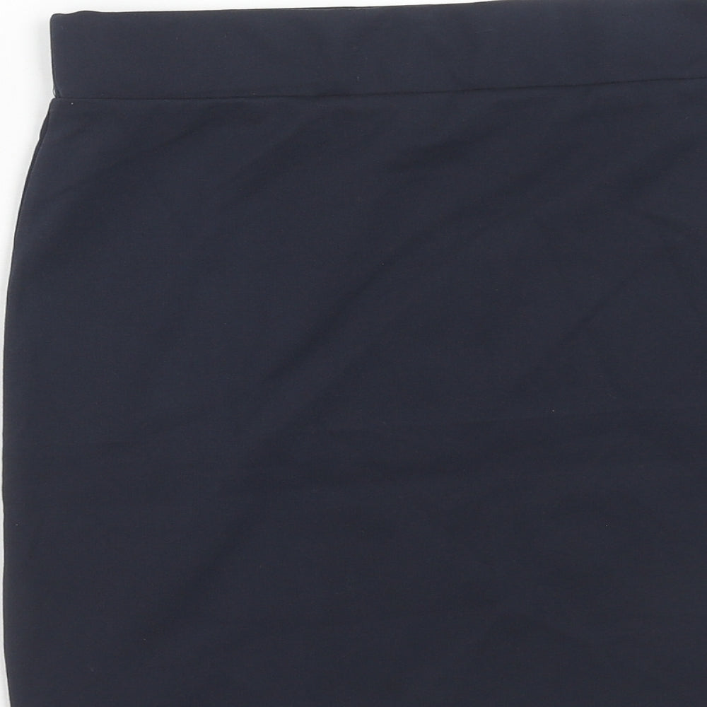 George Womens Blue Polyester Straight & Pencil Skirt Size 8