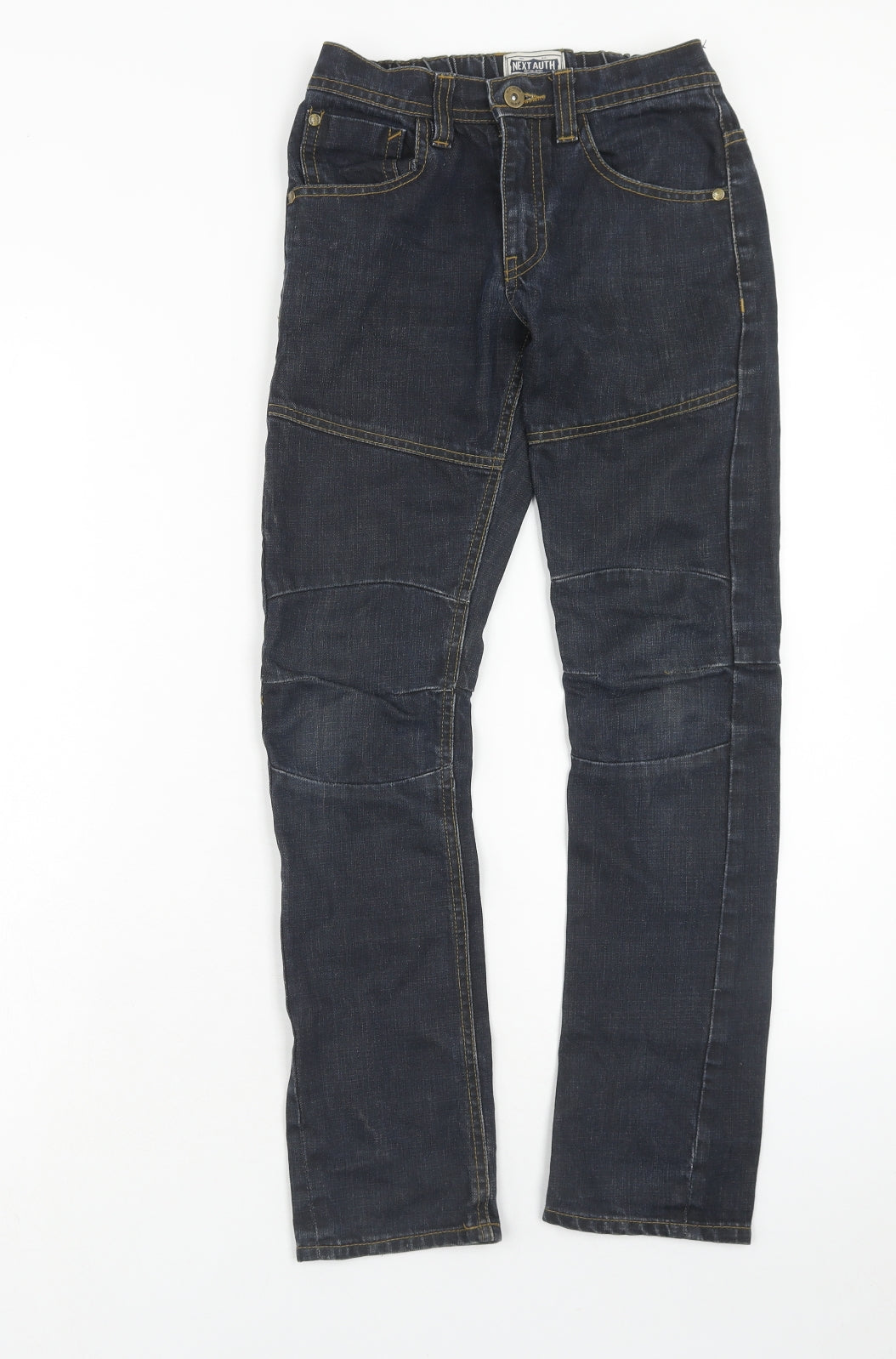 NEXT Boys Blue Cotton Straight Jeans Size 10 Years Regular Zip