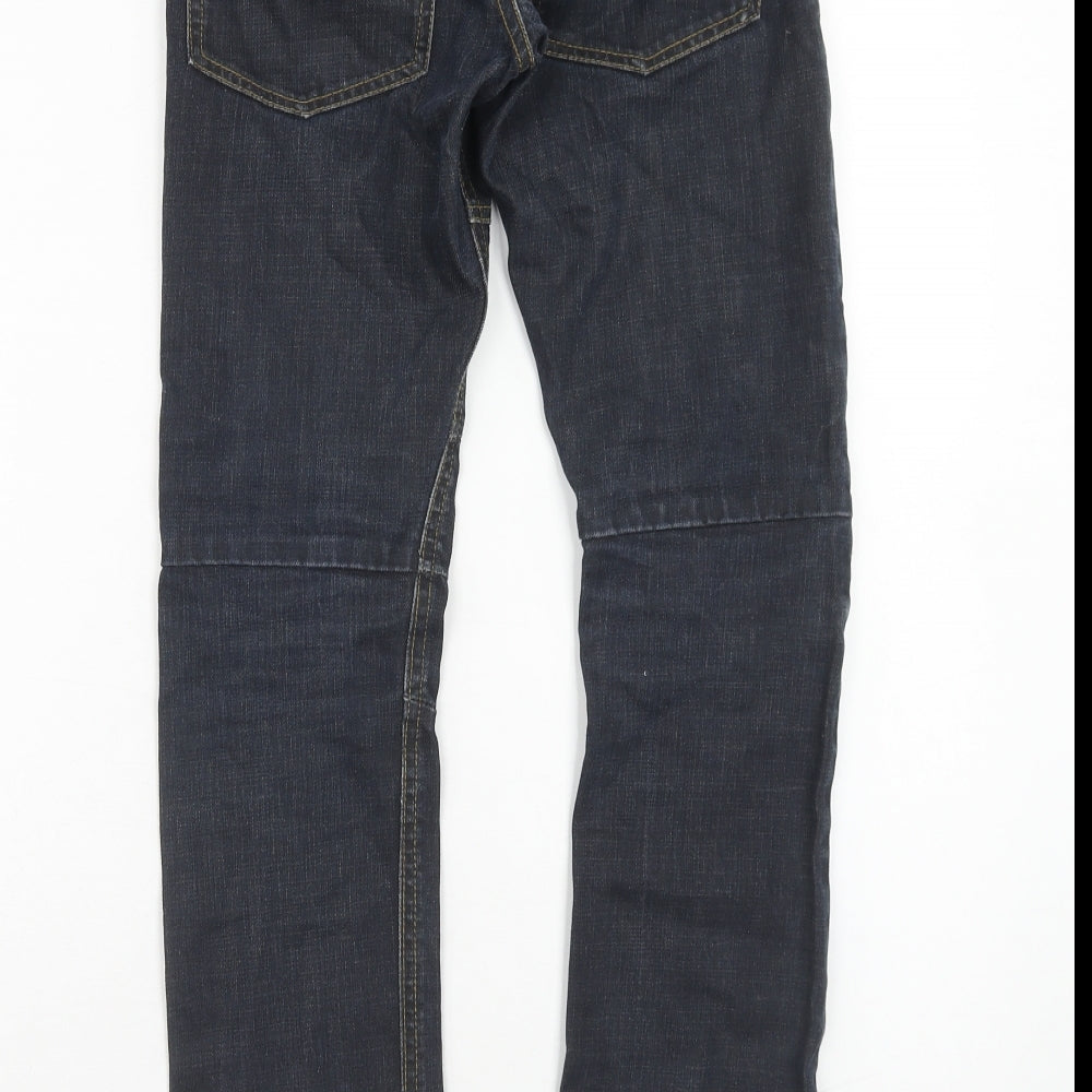 NEXT Boys Blue Cotton Straight Jeans Size 10 Years Regular Zip