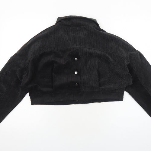 Classic Fashion Womens Black Jacket Size S Snap