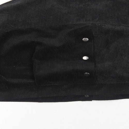 Classic Fashion Womens Black Jacket Size S Snap