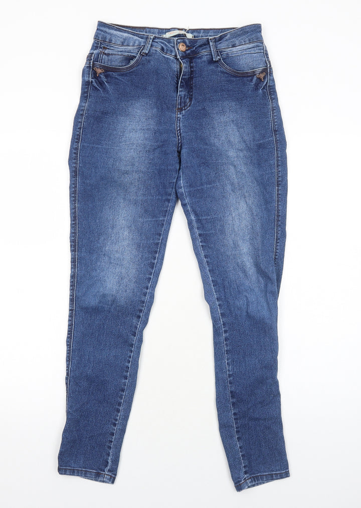 Max Denim Womens Blue Cotton Skinny Jeans Size 12 Regular Zip