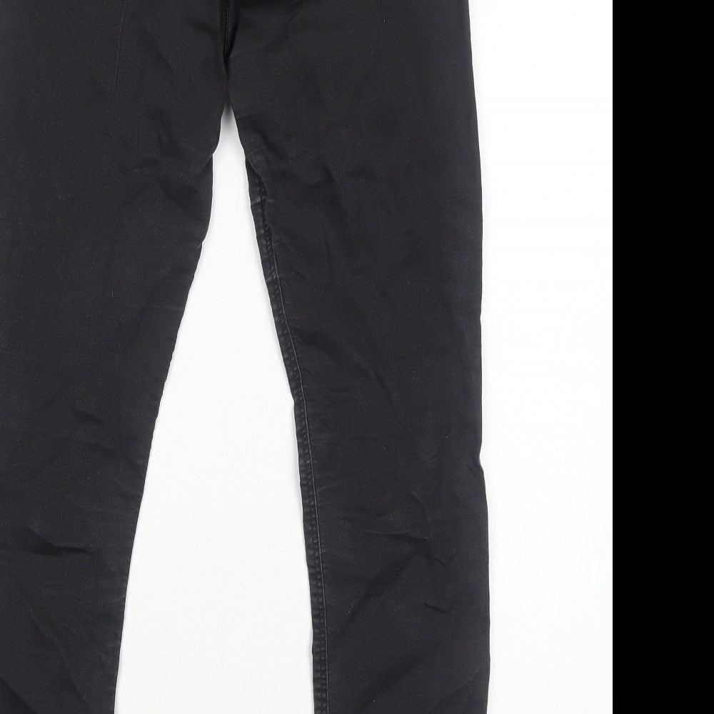 Lee Womens Black Cotton Skinny Jeans Size 12 L31 in Regular Zip