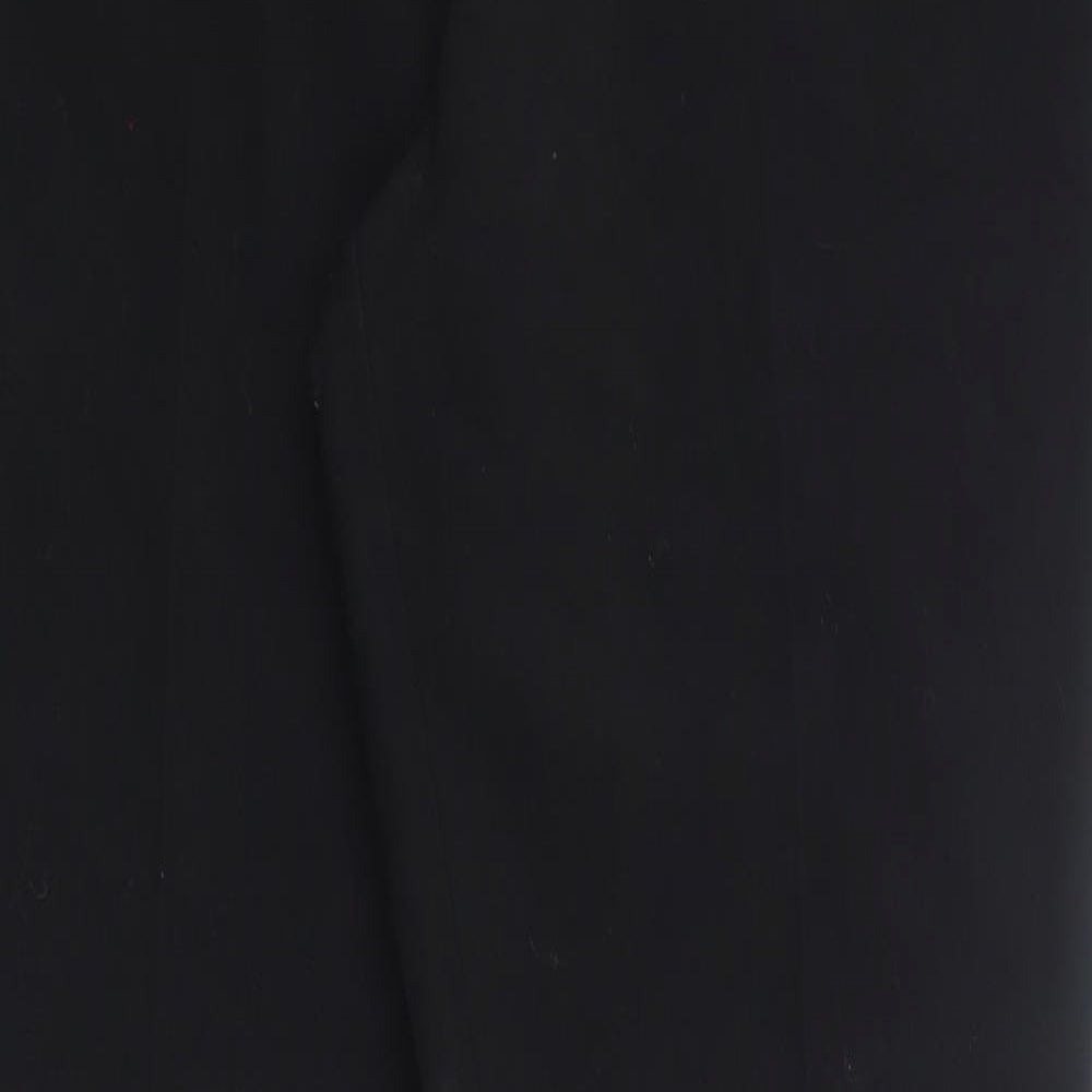 NEXT Womens Black Polyester Trousers Size 16 Regular Zip