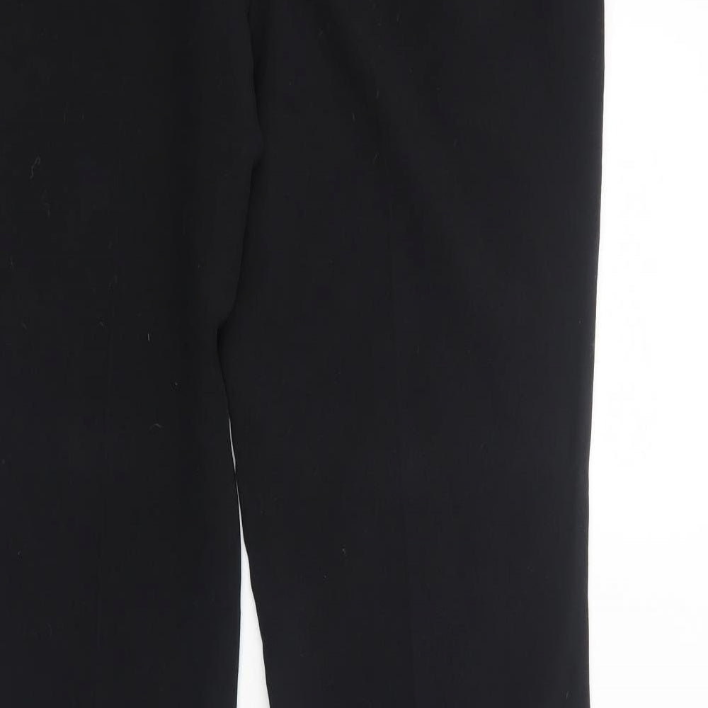 NEXT Womens Black Polyester Trousers Size 16 Regular Zip