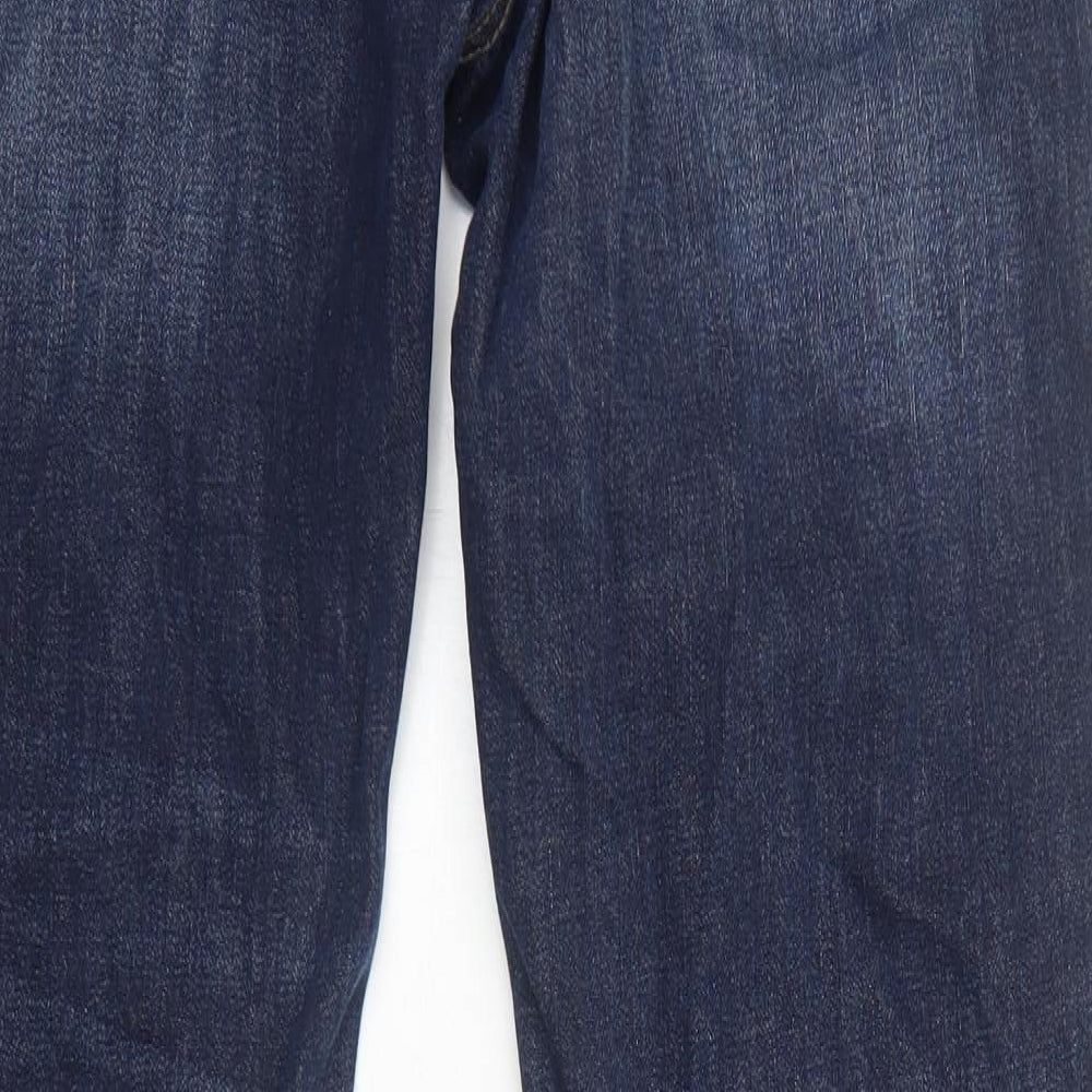 Fat Face Mens Blue Cotton Straight Jeans Size M Regular Button