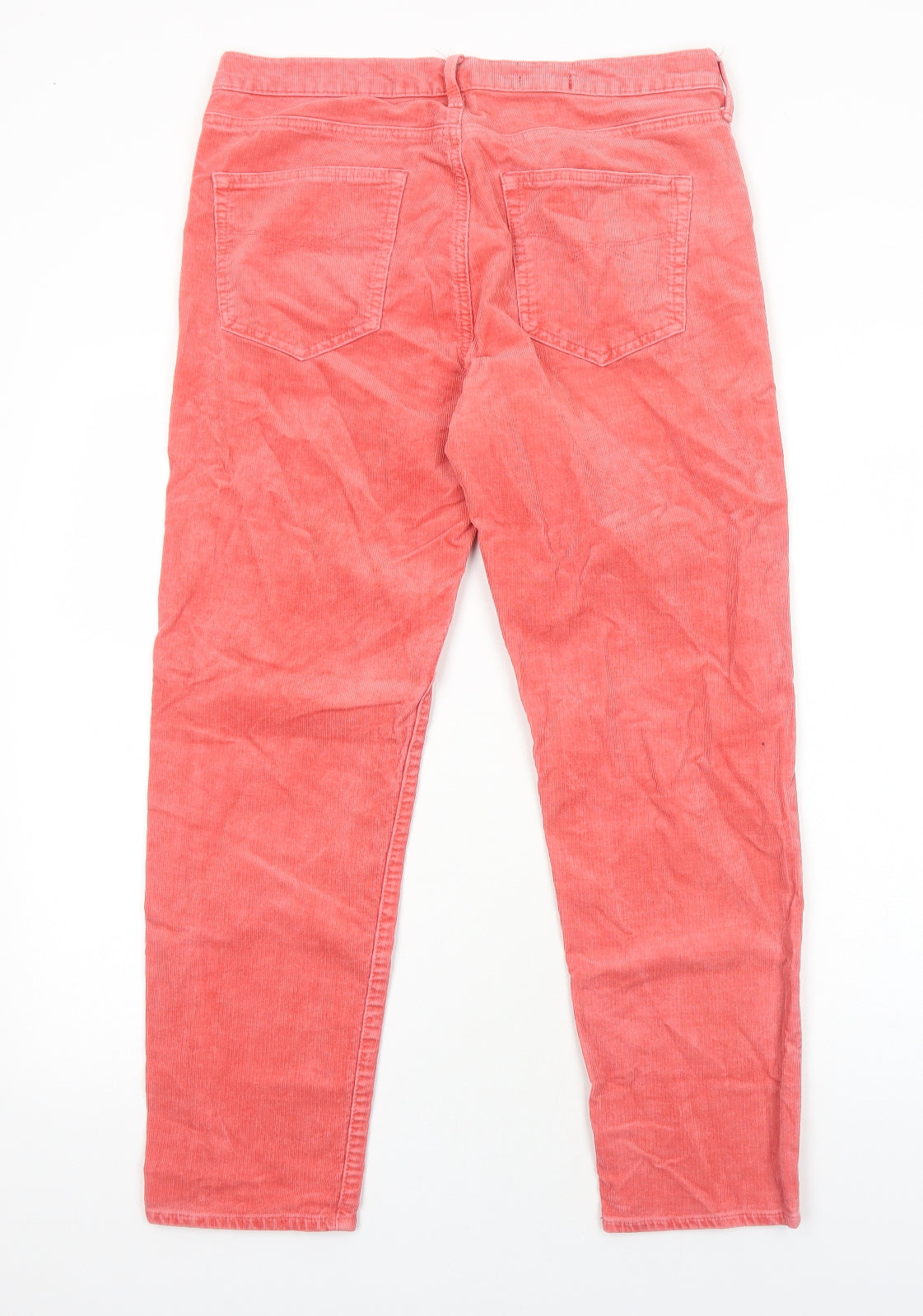 Gap Womens Pink Cotton Trousers Size 12 L32 in Regular Zip