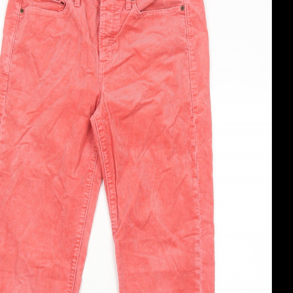 Gap Womens Pink Cotton Trousers Size 12 L32 in Regular Zip