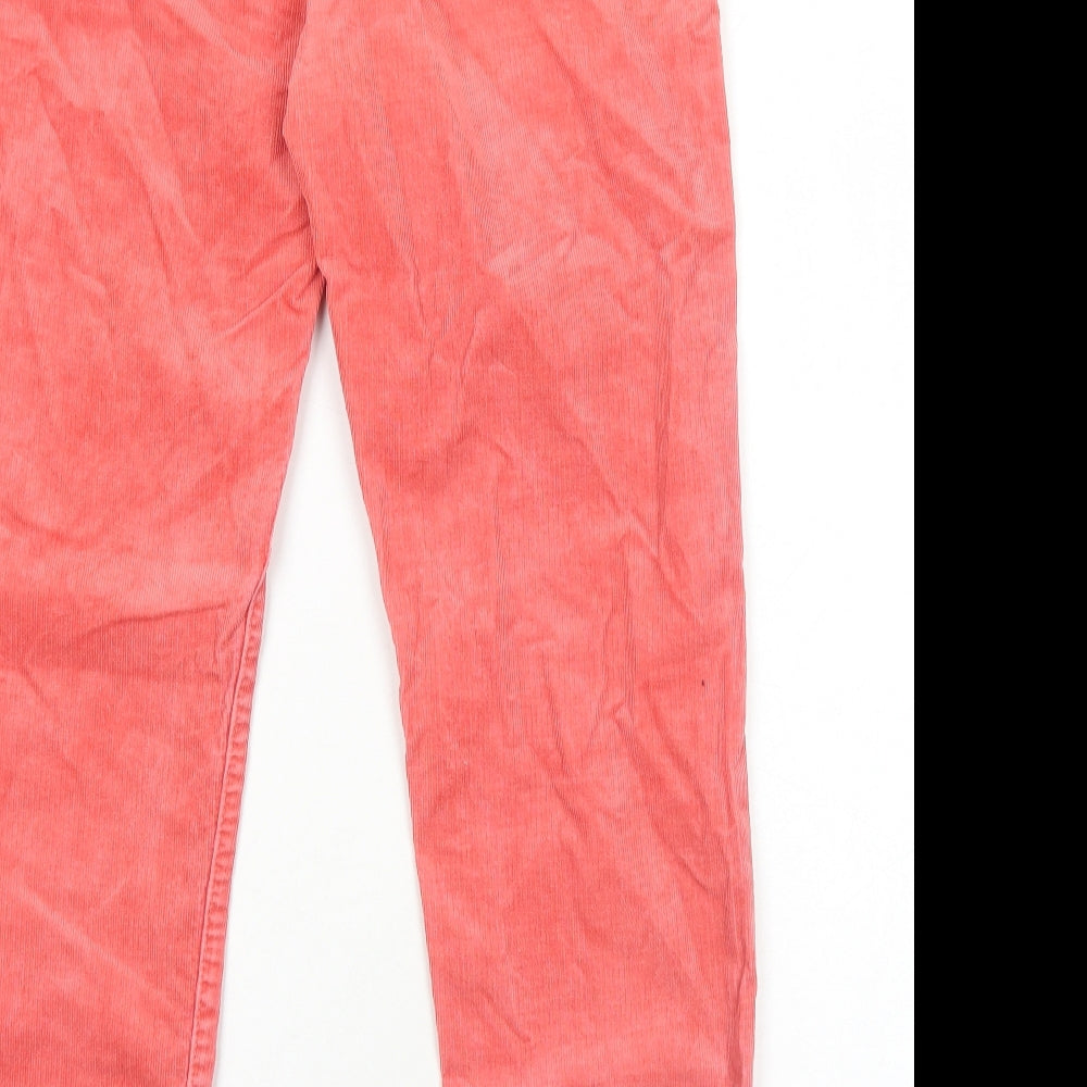 Gap Womens Pink Cotton Trousers Size 12 L32 in Regular Zip