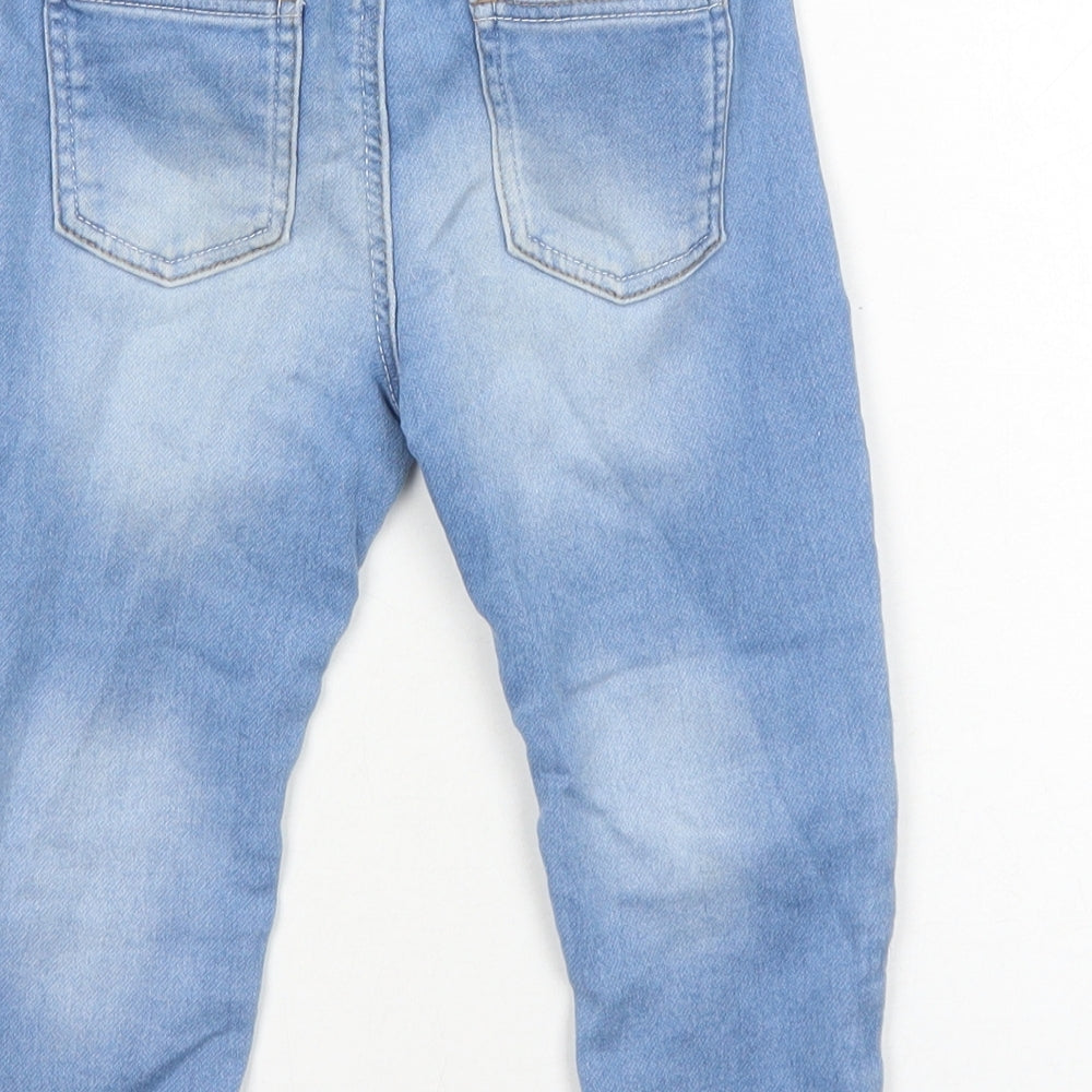 Primark Boys Blue Cotton Jogger Jeans Size 18-24 Months L50 cm Drawstring
