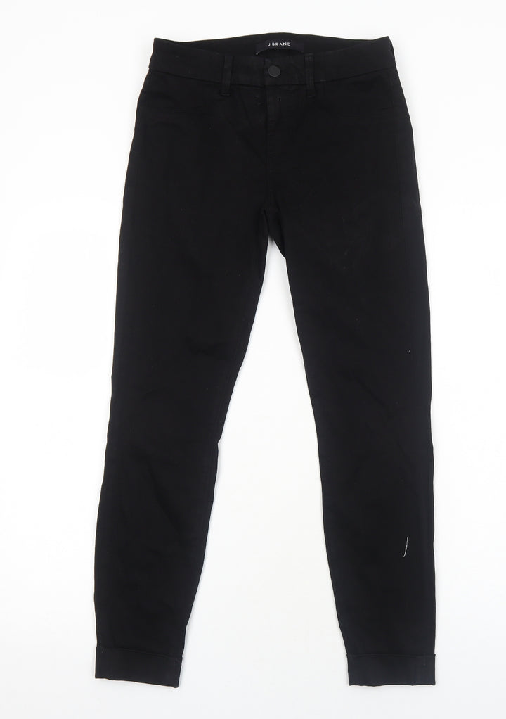 J Brand Womens Black Cotton Skinny Jeans Size 6 Regular Zip