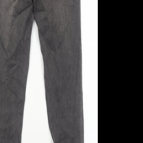 SheIn Womens Grey Cotton Skinny Jeans Size M Regular Zip