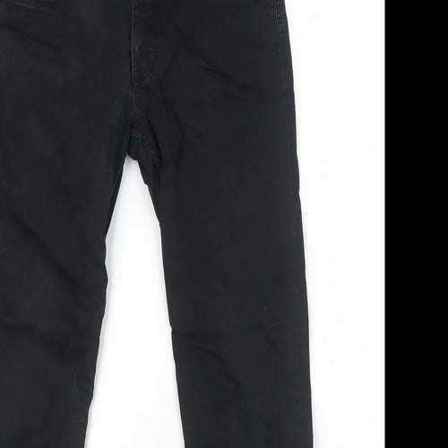 H&M Mens Black Cotton Skinny Jeans Size M Regular Zip
