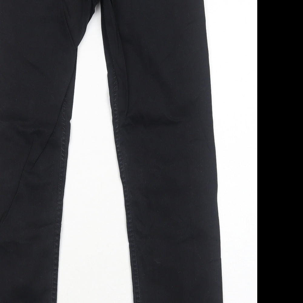 H&M Mens Black Cotton Skinny Jeans Size M Regular Zip