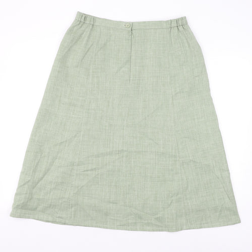 Cotswold Womens Green Polyester A-Line Skirt Size 14 Zip