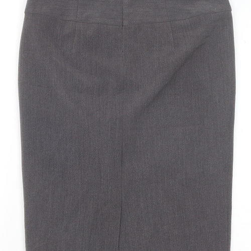 Papaya Womens Grey Polyester Straight & Pencil Skirt Size 8 Zip