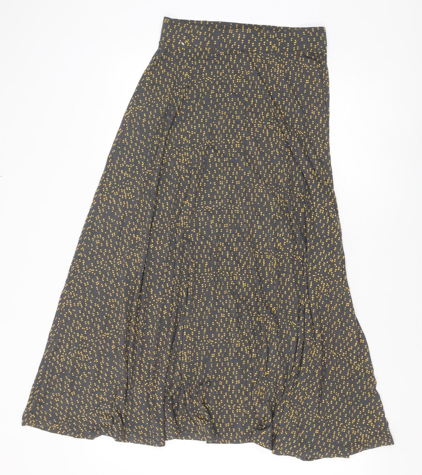 White Stuff Womens Grey Polka Dot Elastane Maxi Skirt Size 8