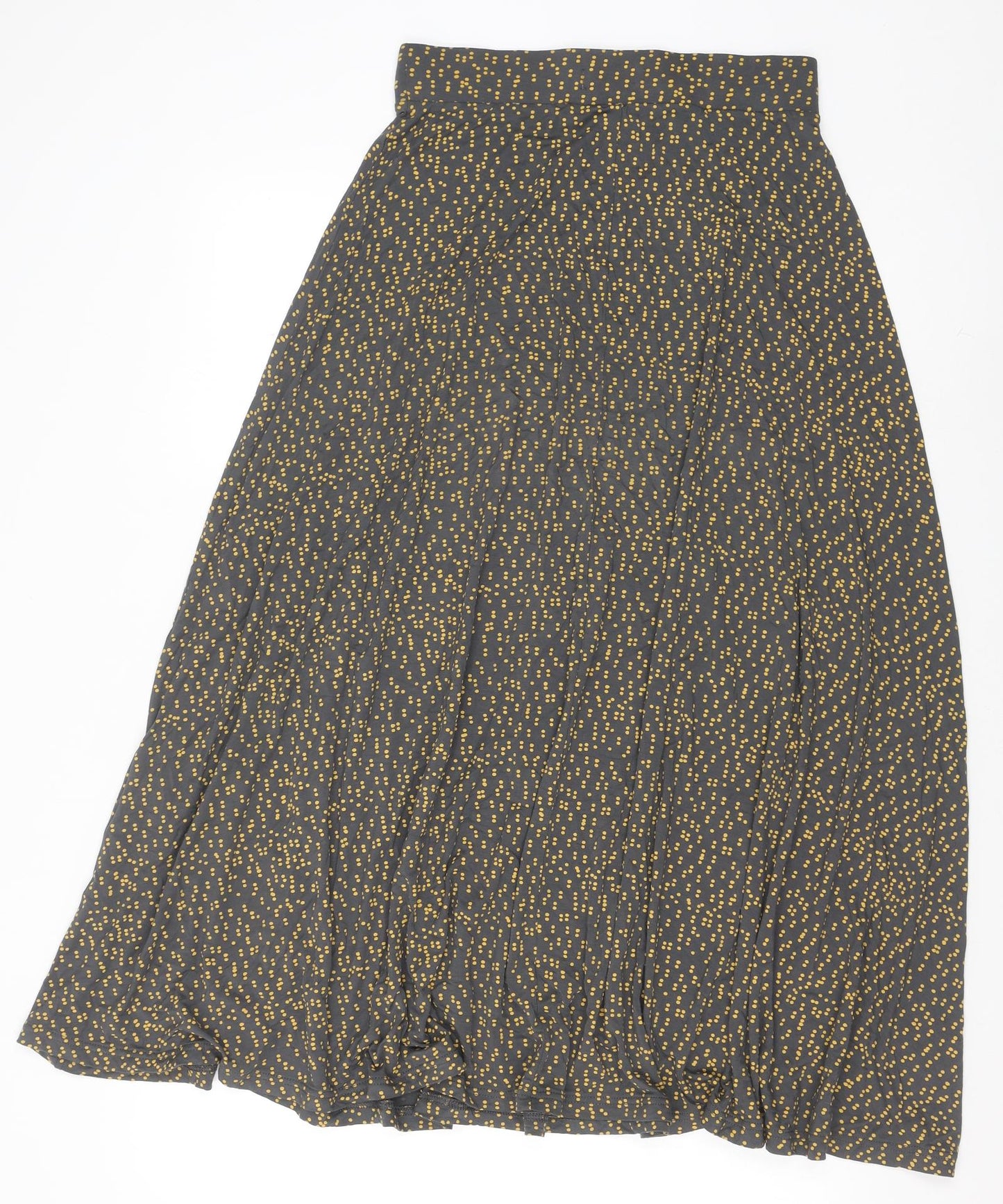 White Stuff Womens Grey Polka Dot Elastane Maxi Skirt Size 8