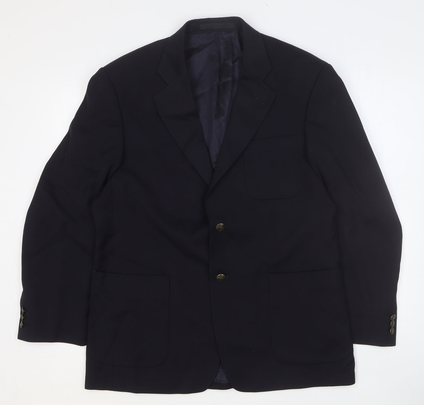 Marks and Spencer Mens Black Wool Jacket Suit Jacket Size 40 Regular