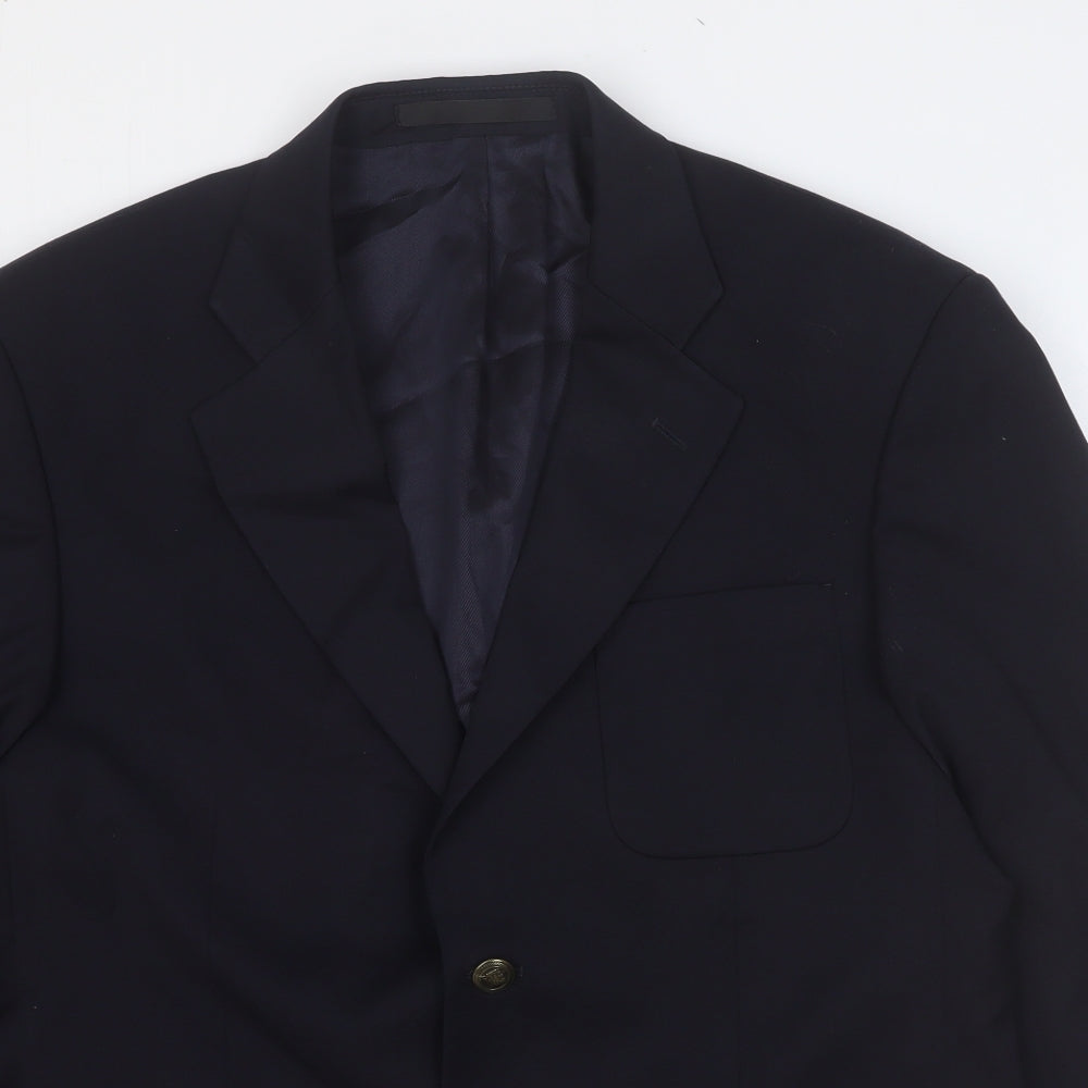 Marks and Spencer Mens Black Wool Jacket Suit Jacket Size 40 Regular