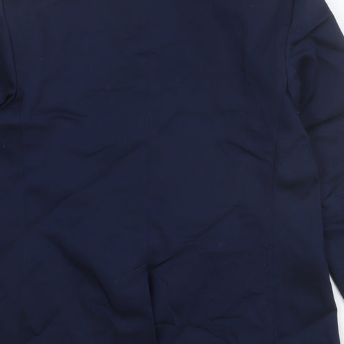 Marks and Spencer Womens Blue Cotton Jacket Blazer Size 12