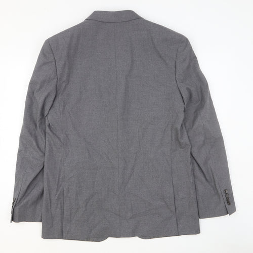 Autograph Mens Grey Polyester Jacket Suit Jacket Size 42 Regular