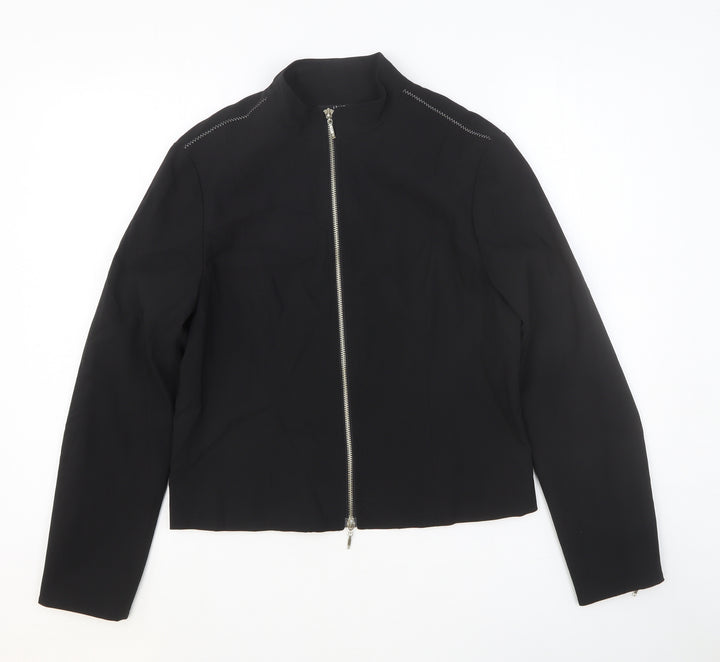 Apart Womens Black Jacket Size 14 Zip