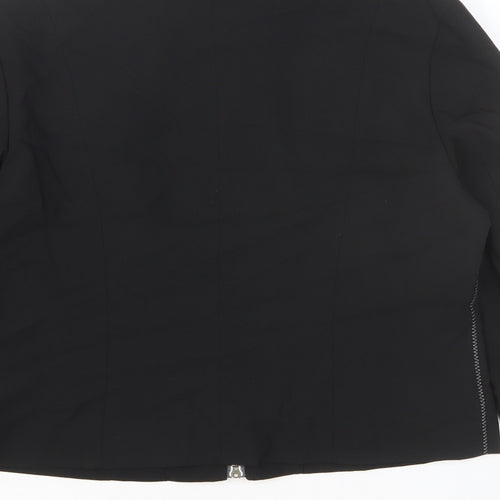 Apart Womens Black Jacket Size 14 Zip
