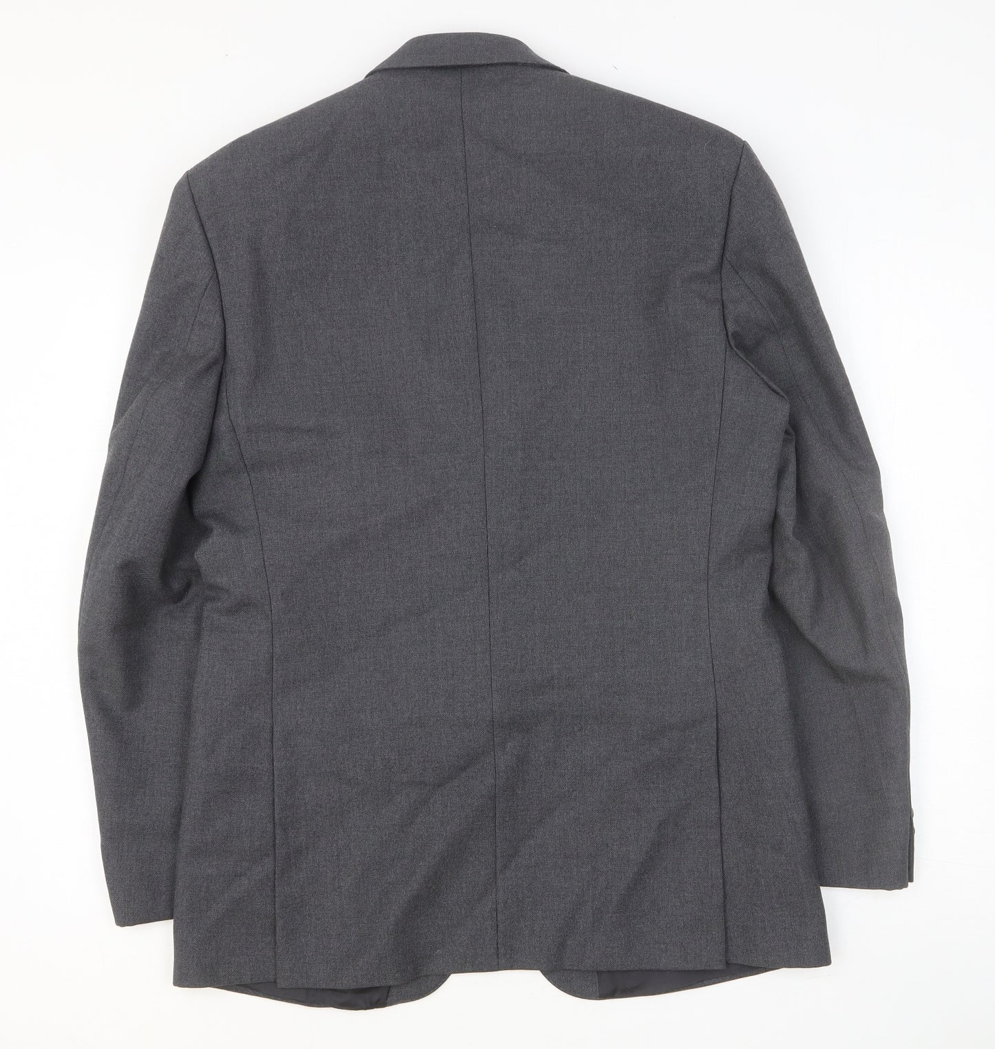 The Label Mens Grey Polyester Jacket Suit Jacket Size 40 Regular