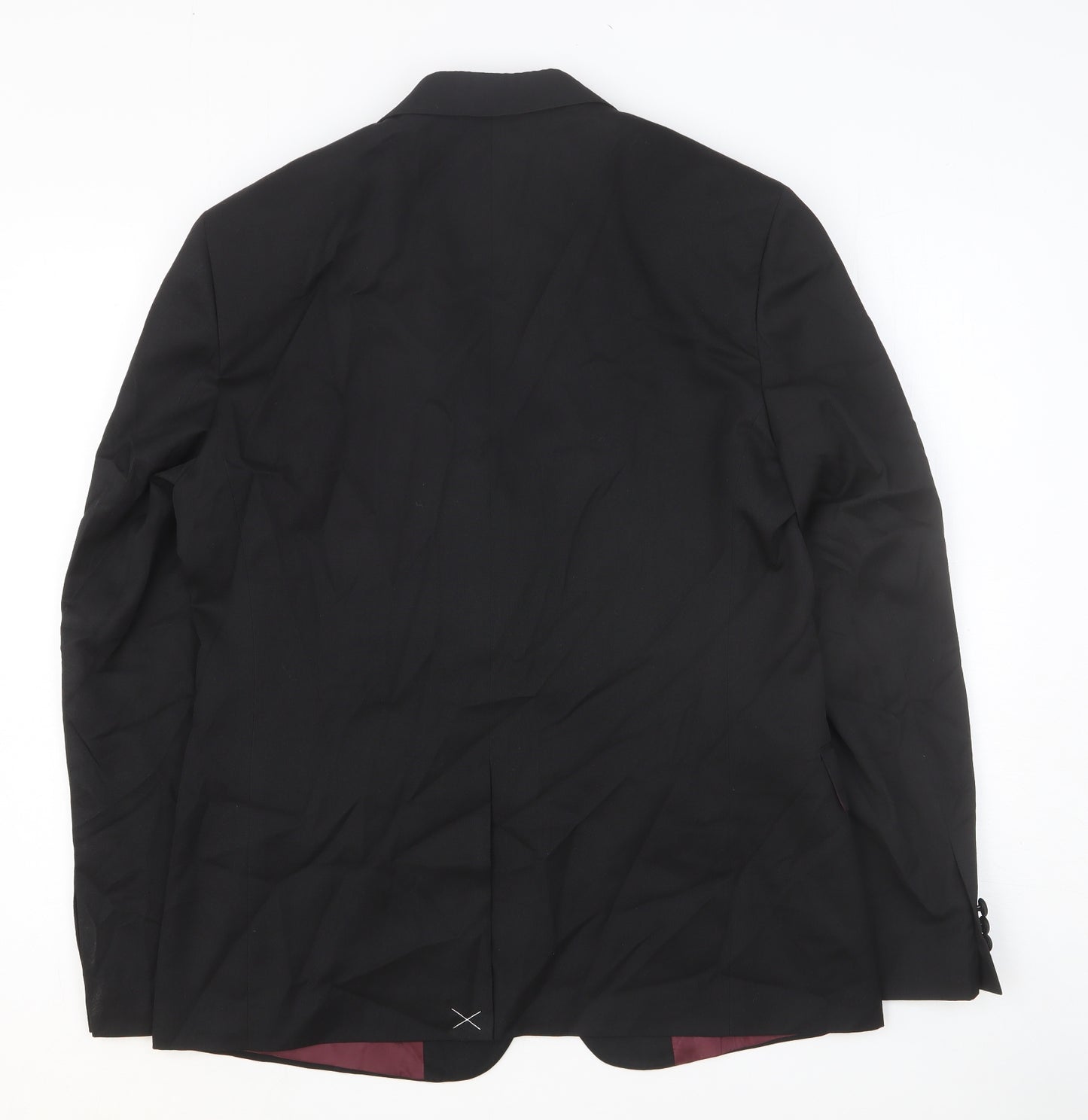 Marks and Spencer Mens Black Polyester Tuxedo Suit Jacket Size 42 Regular