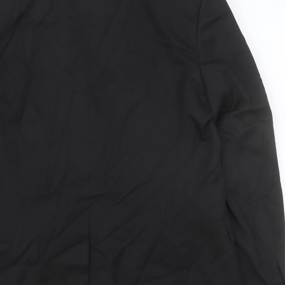 Marks and Spencer Mens Black Polyester Tuxedo Suit Jacket Size 42 Regular