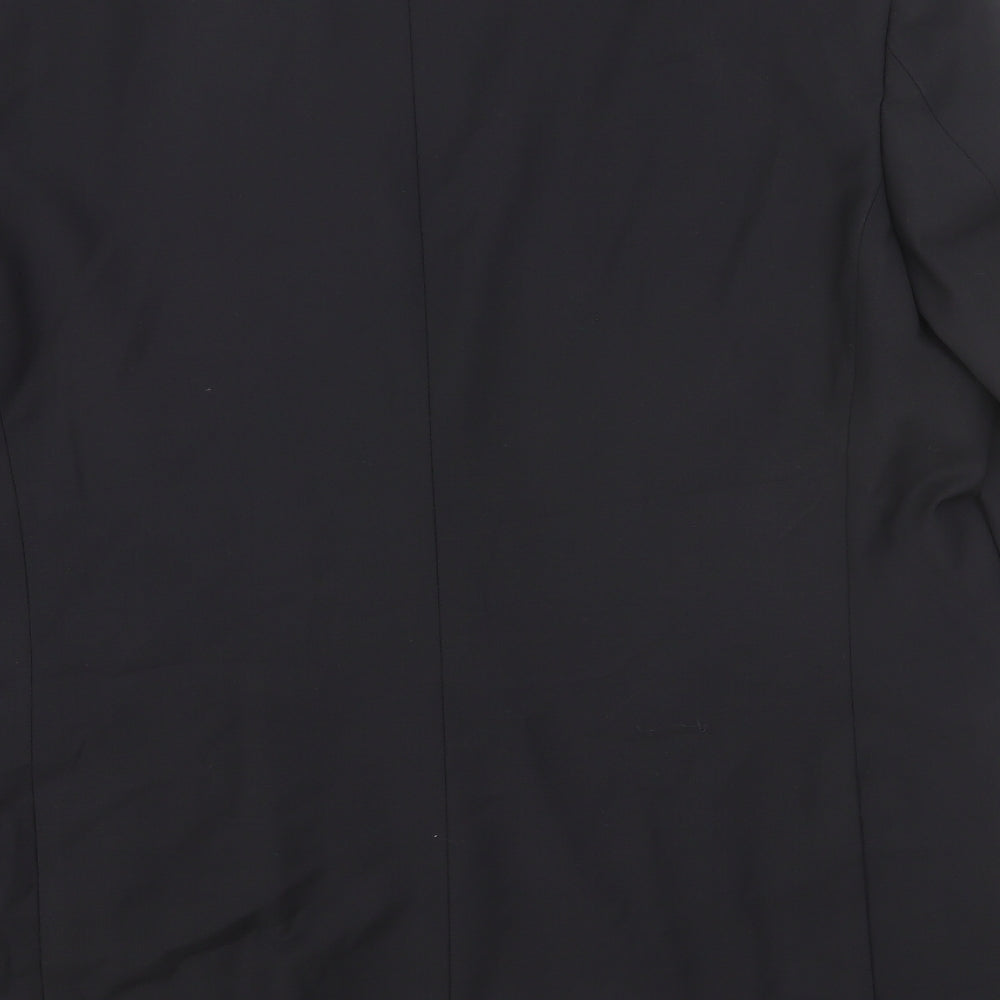 Marks and Spencer Mens Black Wool Jacket Blazer Size 44 Regular