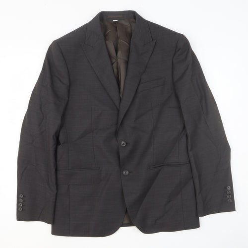 Marks and Spencer Mens Grey Wool Jacket Suit Jacket Size 40 Regular