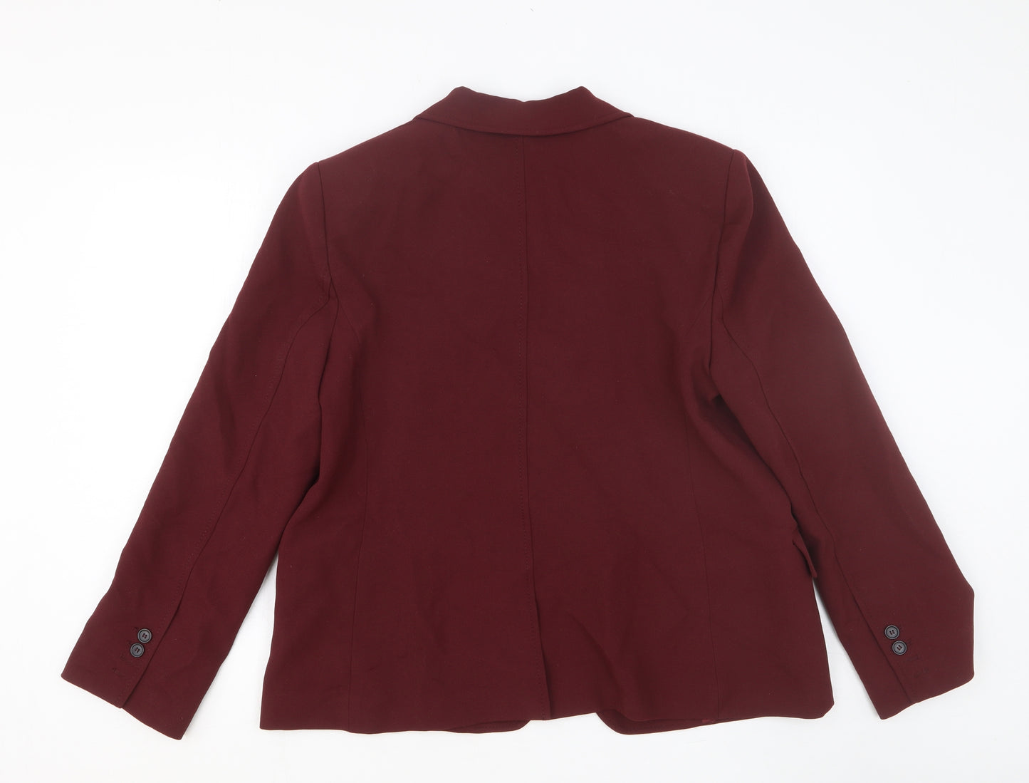 Zara Womens Red Polyacrylate Fibre Jacket Blazer Size XL