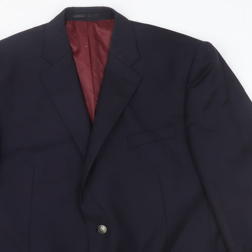 Berwin & Berwin Mens Black Wool Jacket Suit Jacket Size 46 Regular