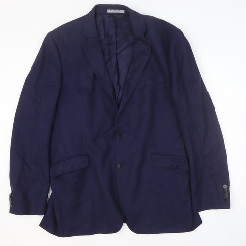 Alexandre Mens Blue Wool Jacket Suit Jacket Size 44 Regular