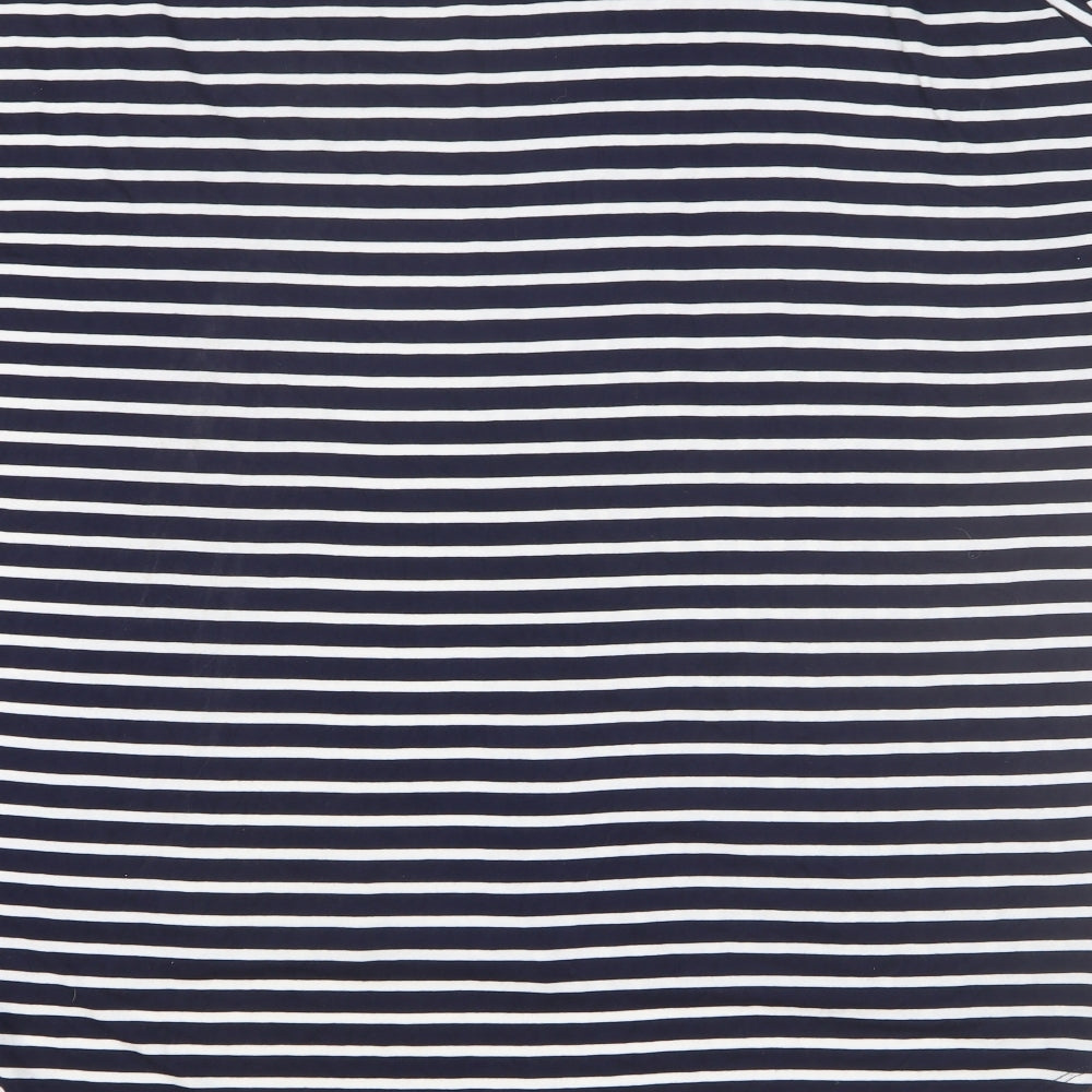 Yours Womens Multicoloured Striped Viscose Tunic Blouse Size 18 Boat Neck