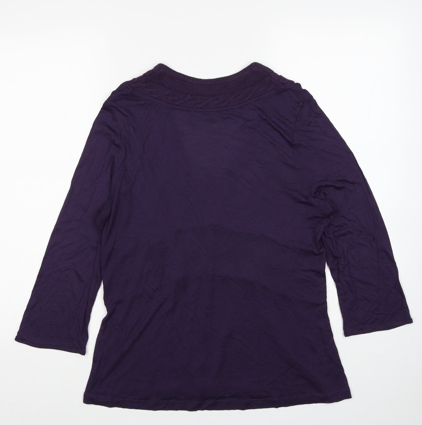 Per Una Womens Purple Viscose Basic Blouse Size 16 V-Neck